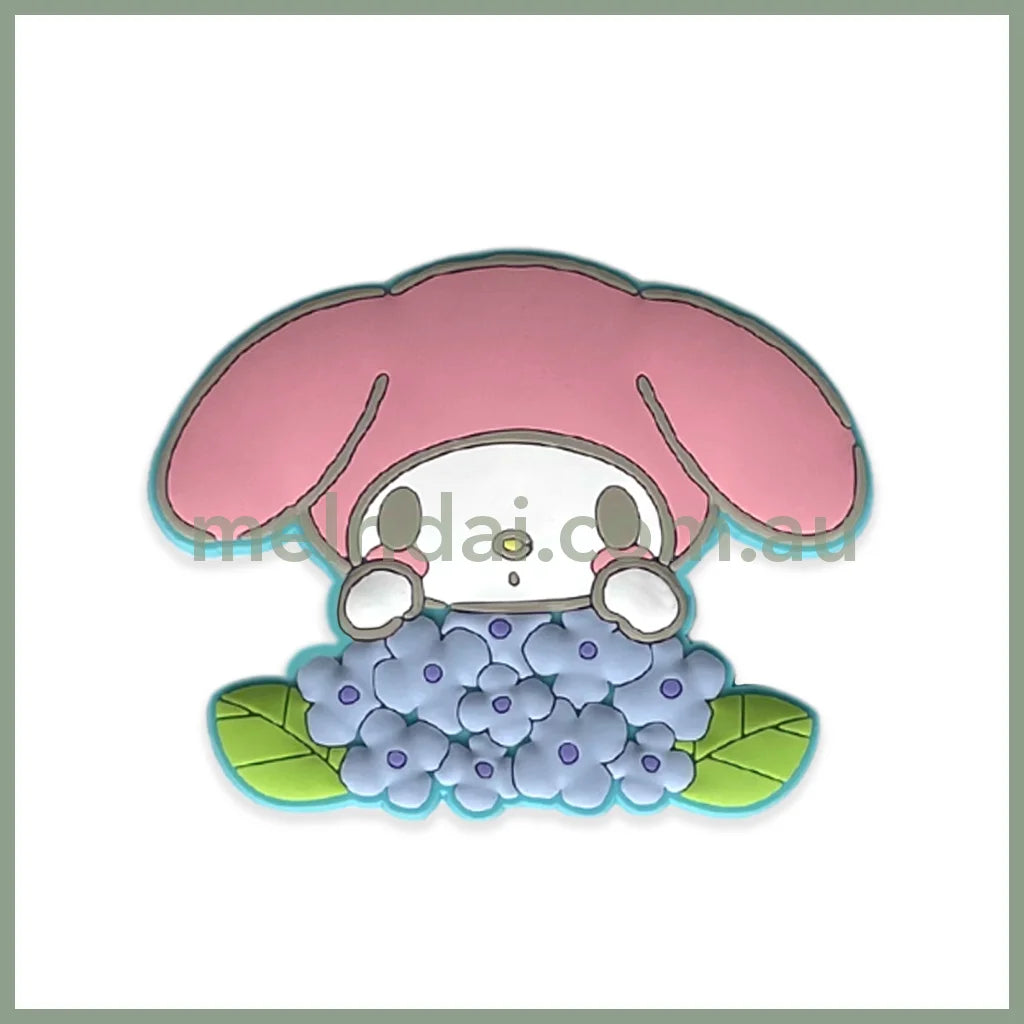 SANRIO | Japanese Seasons Rubber Magnet My Melody H44xW90×D3mm (Rainy Season - Hydrangea)