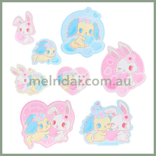 Sanrio | Jewelpet Sticker Set 12×9.5×11Cm (Heisei-Born Character Fluffy Heart)