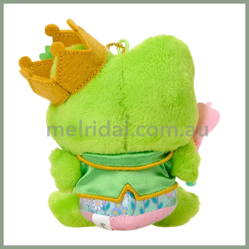 SANRIO | Keroppi Plush Keychain Mascot Holder Bag Charm W11 x H15 x D7.5 cm (Everyone Is The Star! Doki Doki Design)