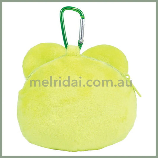 SANRIO | Keroppi Plush Zipper Mascot Mini Pouch with Carabiner 200×110×50mm