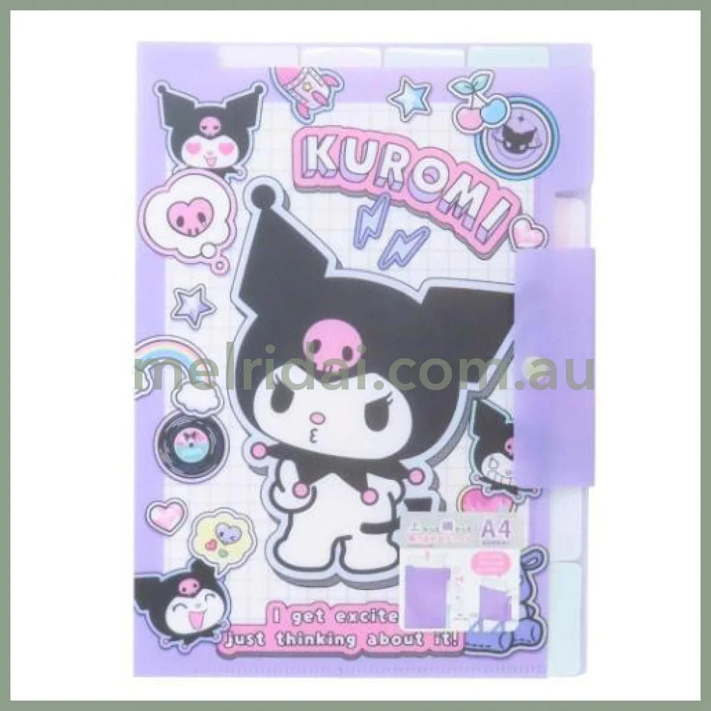 SANRIO | Kuromi A4 Pocket File with Top and Side Access 225 x 315 mm