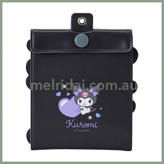 SANRIO | Kuromi Accordion Card Holder Keychain 10×1.3×10.8cm (Enjoy Idol - 8 pockets can store up to 16 cards)