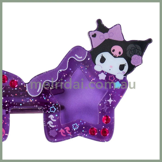 Sanrio | Kuromi Bangs Clip Hair Clip Star Sunglass Shape 11×7.9×1.1cm (Academy Kirameki Festival / School Festival)