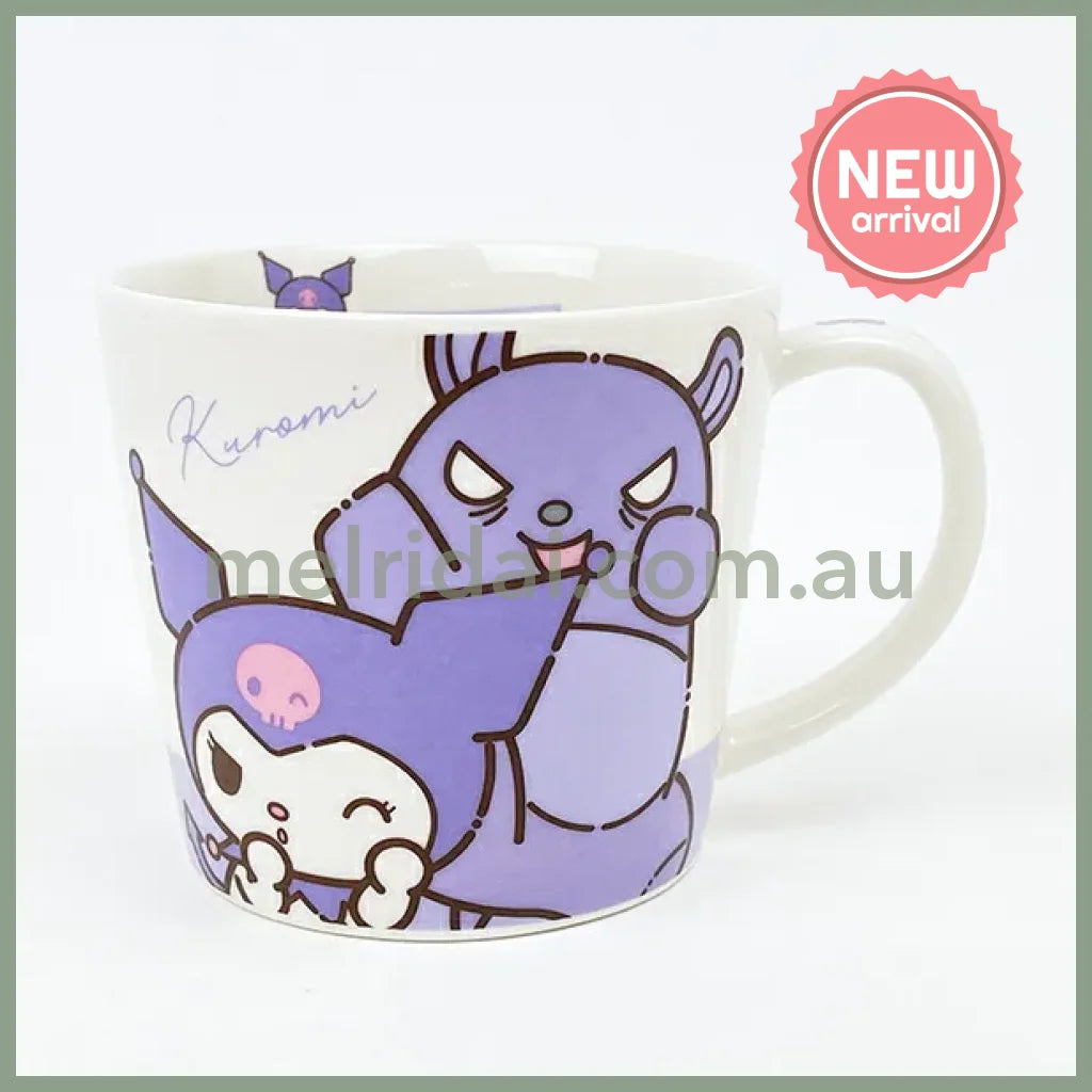 SANRIO | Kuromi Ceramic Mug Cup can be used in the microwave and dishwasher 80×Φ88mm (Milk Balloon)