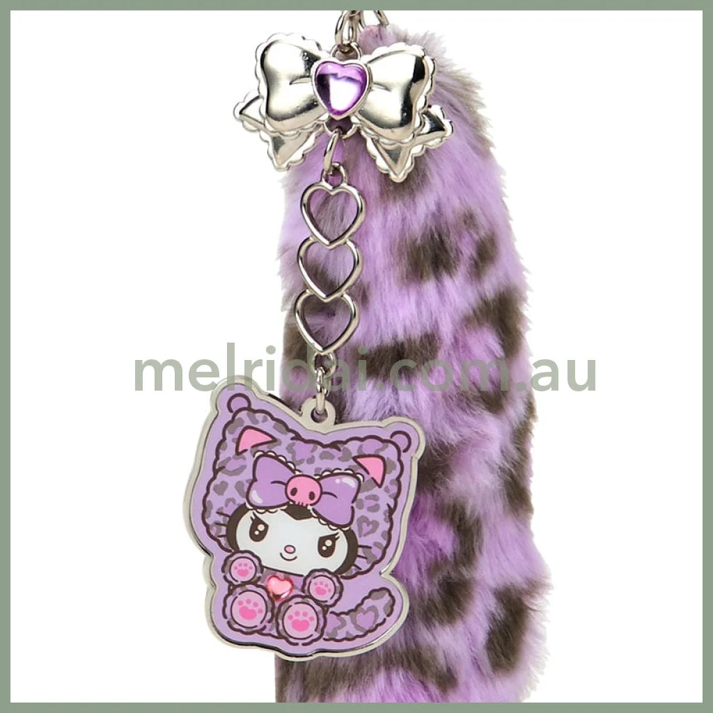 SANRIO | Kuromi Dangling Tail Mascot Strap 40×40×130mm (Leopard Gal Cat)