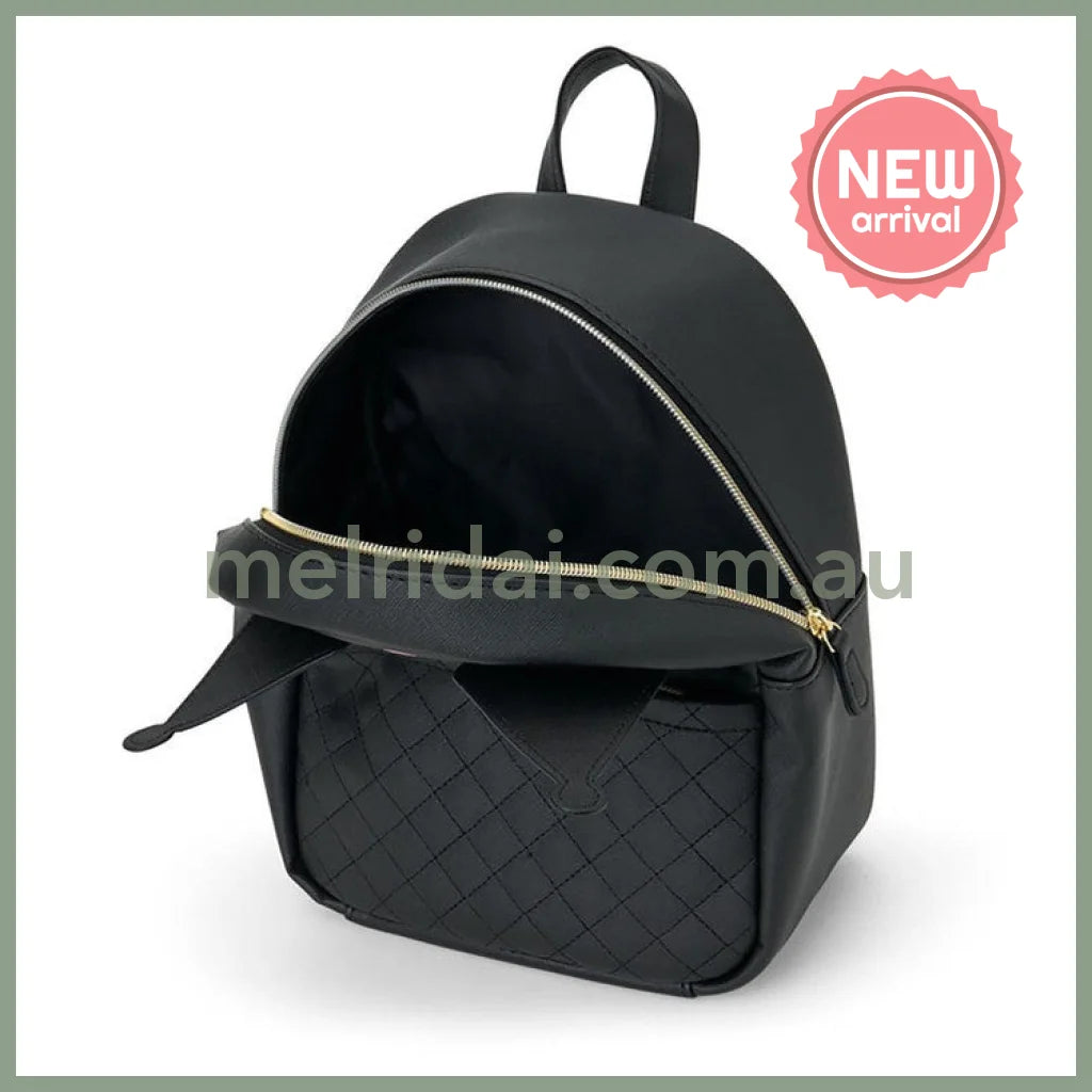 SANRIO | Kuromi Face-Shaped Backpack PU Leather 260 x 220 x 125mm