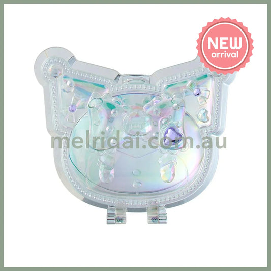 SANRIO | Kuromi Folding Stand Mirror 120×15×75mm (Face Aurora Hologram Sliver)