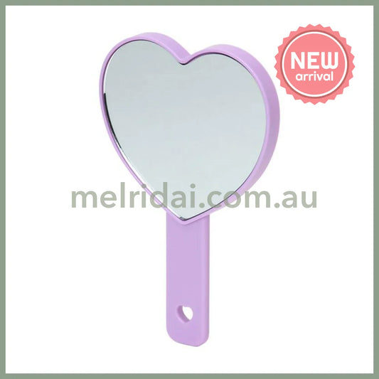 SANRIO | Kuromi Hand Mirror 100×15×155mm (Sparkling Sequins Heart Shaped)