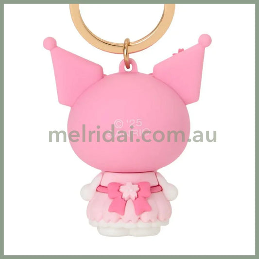 SANRIO | Kuromi Keychain Key Holder 3D 4×3.2×5.2cm (Sakura 2025)