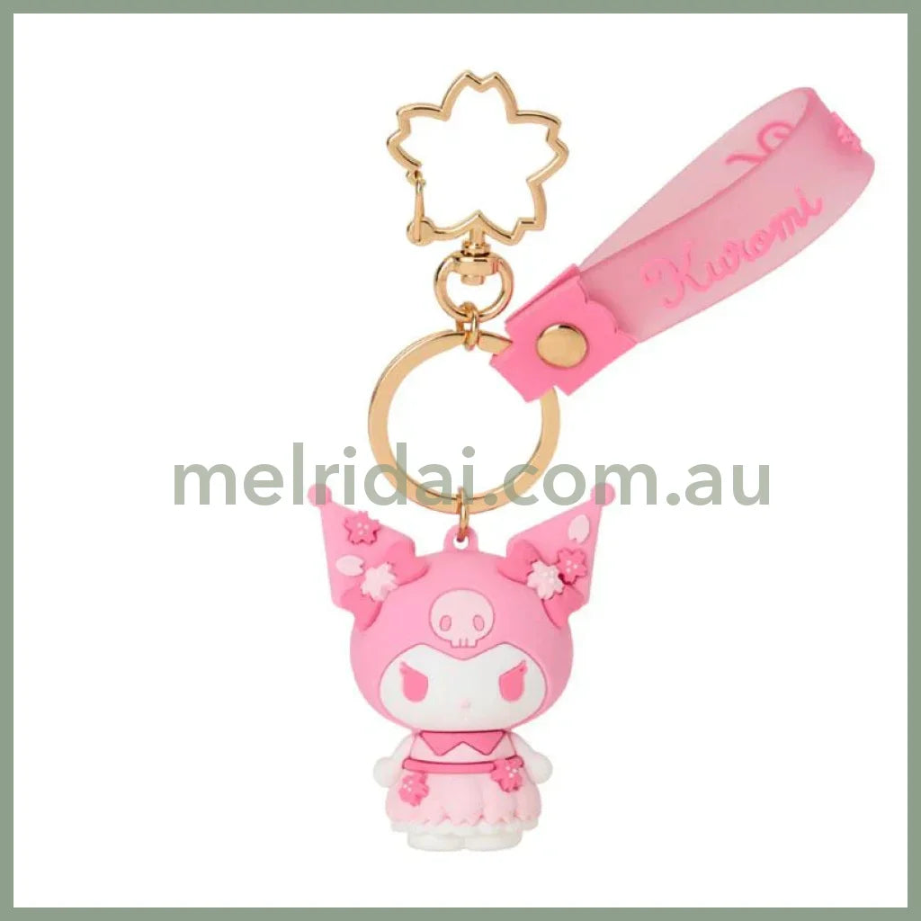 SANRIO | Kuromi Keychain Key Holder 3D 4×3.2×5.2cm (Sakura 2025)