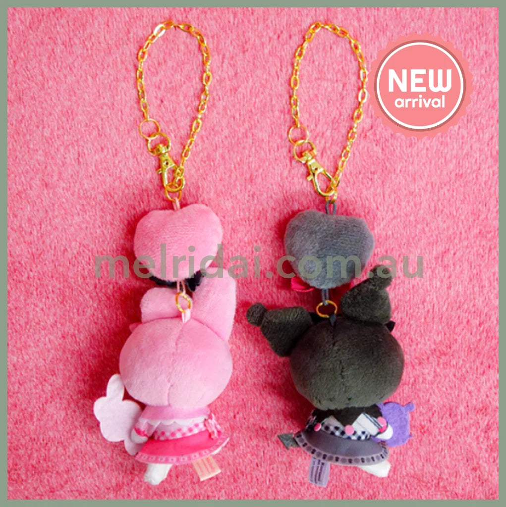 SANRIO | Kuromi Mascot Holder Bag Charm 20cm Approx. (My Melody 50th Anniversary & Kuromi 20th Anniversary/Black Pink
