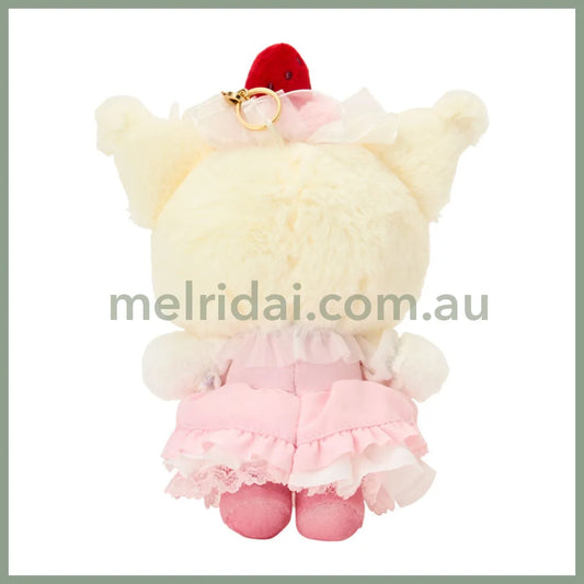 SANRIO | Kuromi Mascot Holder Bag Charm Plush Keychain 120×75×160mm (Strawberry Shortcake)