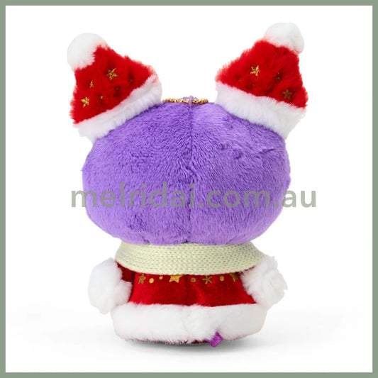 SANRIO | Kuromi Mascot Holder Bag Charm Plush Keychain 130×75×100mm (Christmas 2025)