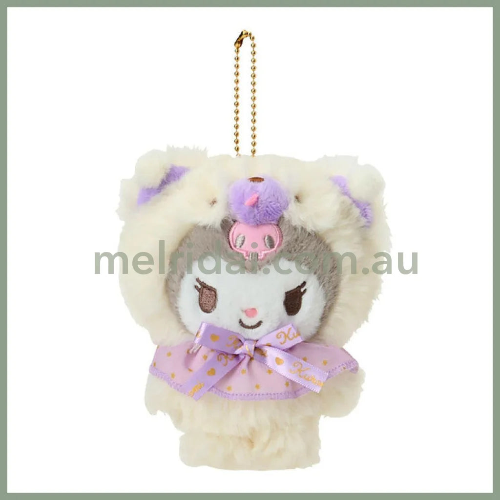 SANRIO | Kuromi Mascot Holder Plush Keychain 13×8×14cm (Fuwamosa Doll)