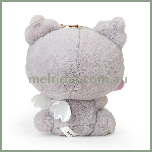 SANRIO | Kuromi Mascot Holder Plush Keychain Bag Charm 120×80×140mm (Fluffy Angel Bear)