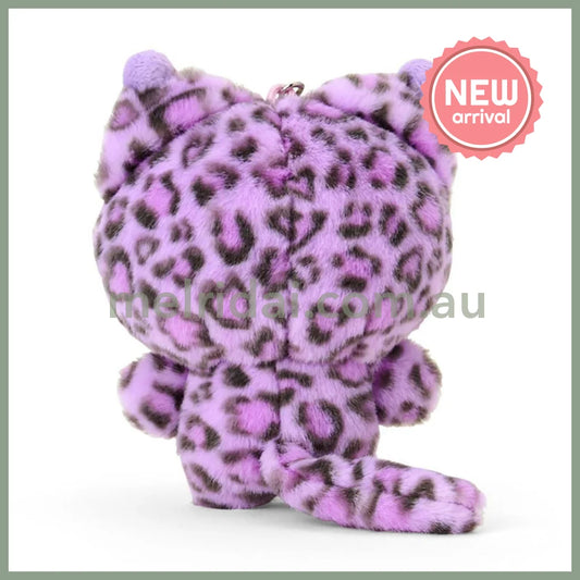 SANRIO | Kuromi Mascot Holder Plush Keychain Bag Charm 90×50×120mm (Leopard Gal Cat)
