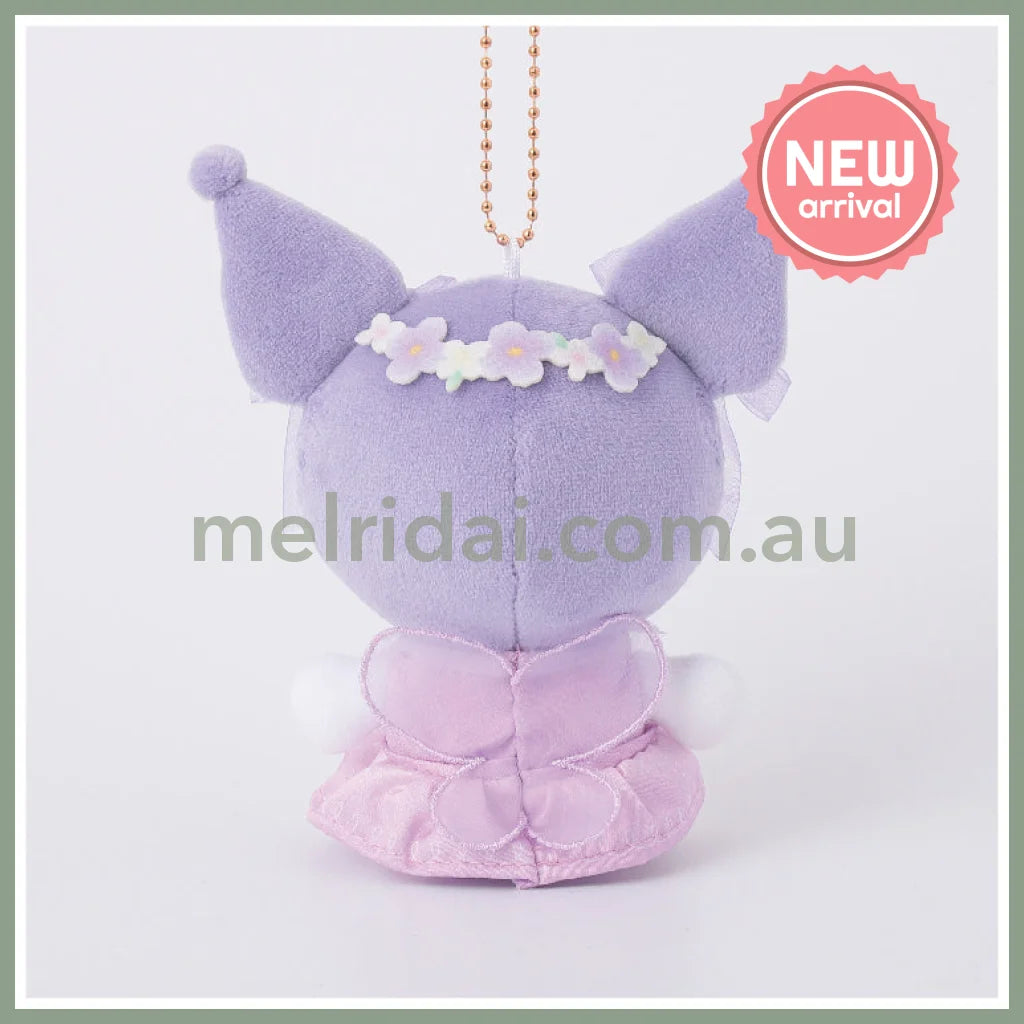 SANRIO | Kuromi Mascot Holder Plush Keychain Bag Charm 95mm Approx. (Floral Fairies)