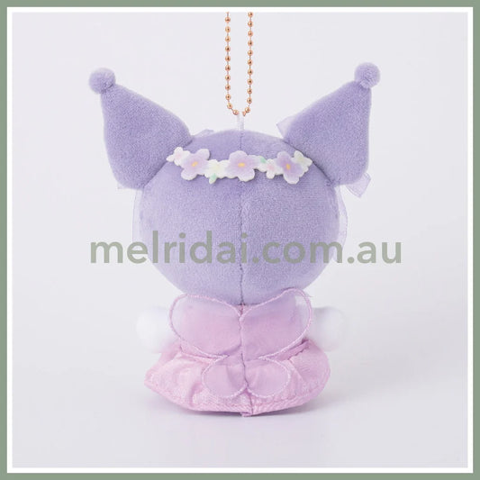 SANRIO | Kuromi Mascot Holder Plush Keychain Bag Charm 95mm Approx. (Floral Fairies)