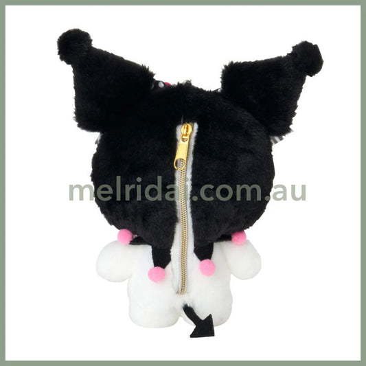 SANRIO | Kuromi Mascot Plush Pouch Keychain W15 x H16.5 x D5.5 cm (My Melody 50th Anniversary & Kuromi 20th