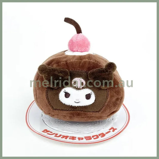 SANRIO | Kuromi Mini Pouch Die-Cut Pouch Bag Charm Keychain H18 x W11 x D8cm (Roll Cake)
