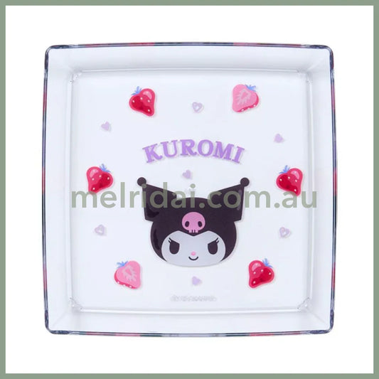 SANRIO | Kuromi mini Square Plate Strawberry W11.8×D1.5×H11.8cm