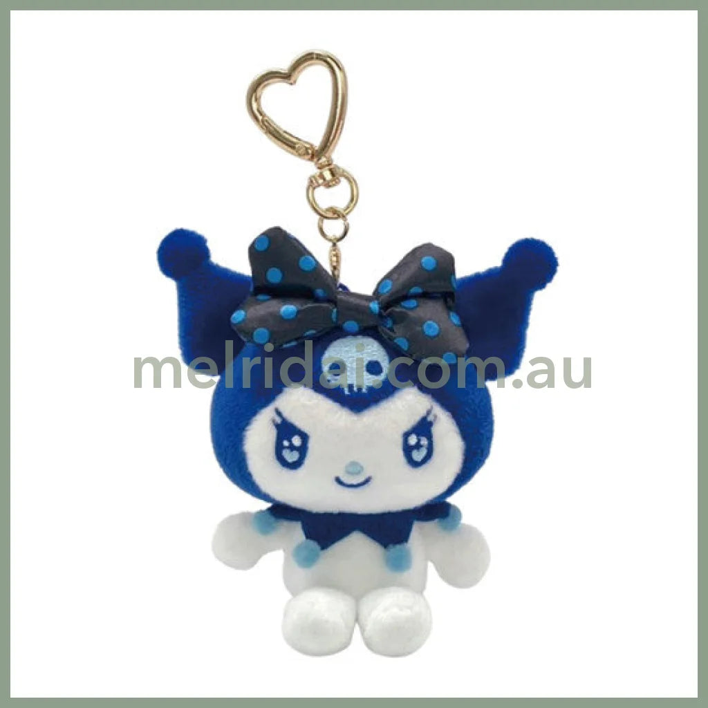 SANRIO | Kuromi Navy Mascot Holder Plush Keychain Bag Charm H10×W10×D4.5cm (Favorite Color)