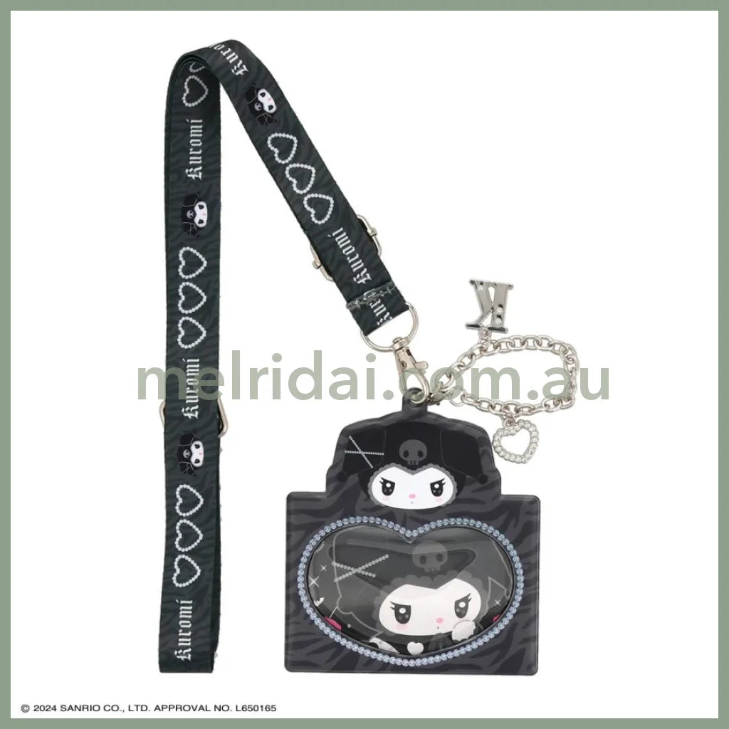 Sanrio | Kuromi Pass Case Card Holder With Neck Strap W103 × H121Mm (Twin Idol)