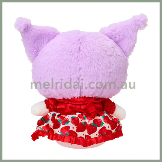 SANRIO | Kuromi Plush Doll Toy 22×12×20cm (Strawberry News 50th Anniversary)