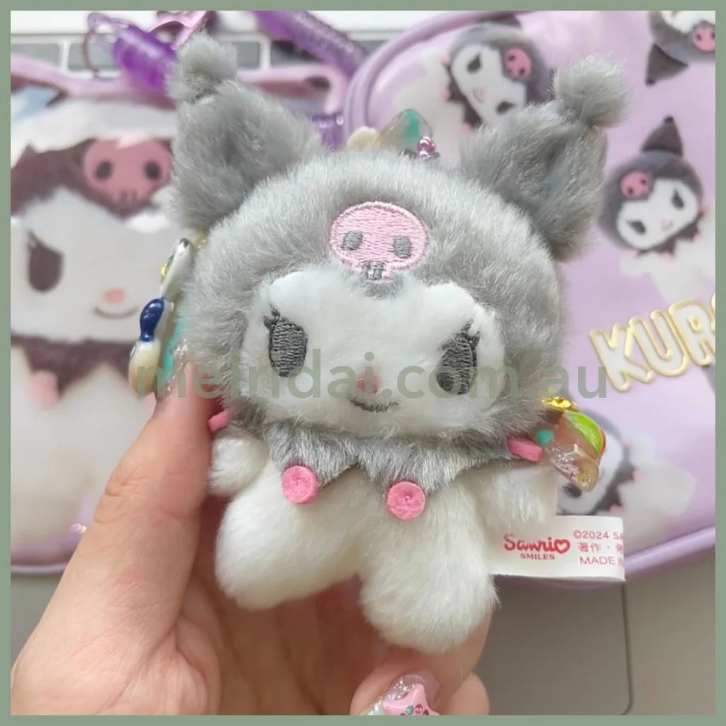 Sanrio | Kuromi Plush Keychain/Mascot Badge 3.9 X 10.9 14.9Cm (Pitatto Friends Photo)