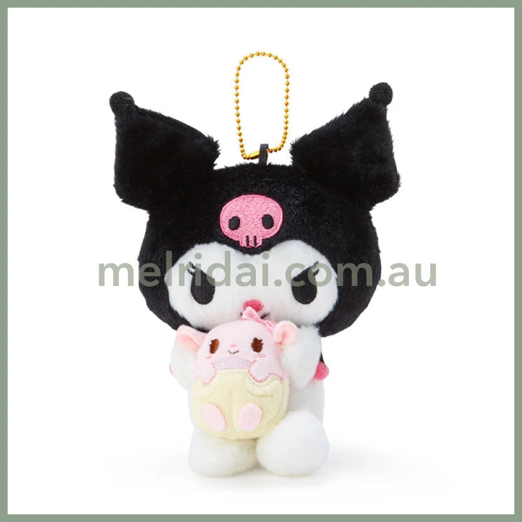 SANRIO | Kuromi Plush Keychain Mascot Holder Bag Charm 12×9×17cm (Good Friends)