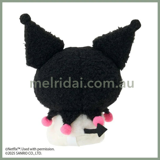 SANRIO | Kuromi Plush Mascot Holder Keychain Bag Charm W13×D6.5×H16cm (Netflix My Melody & Kuromi)
