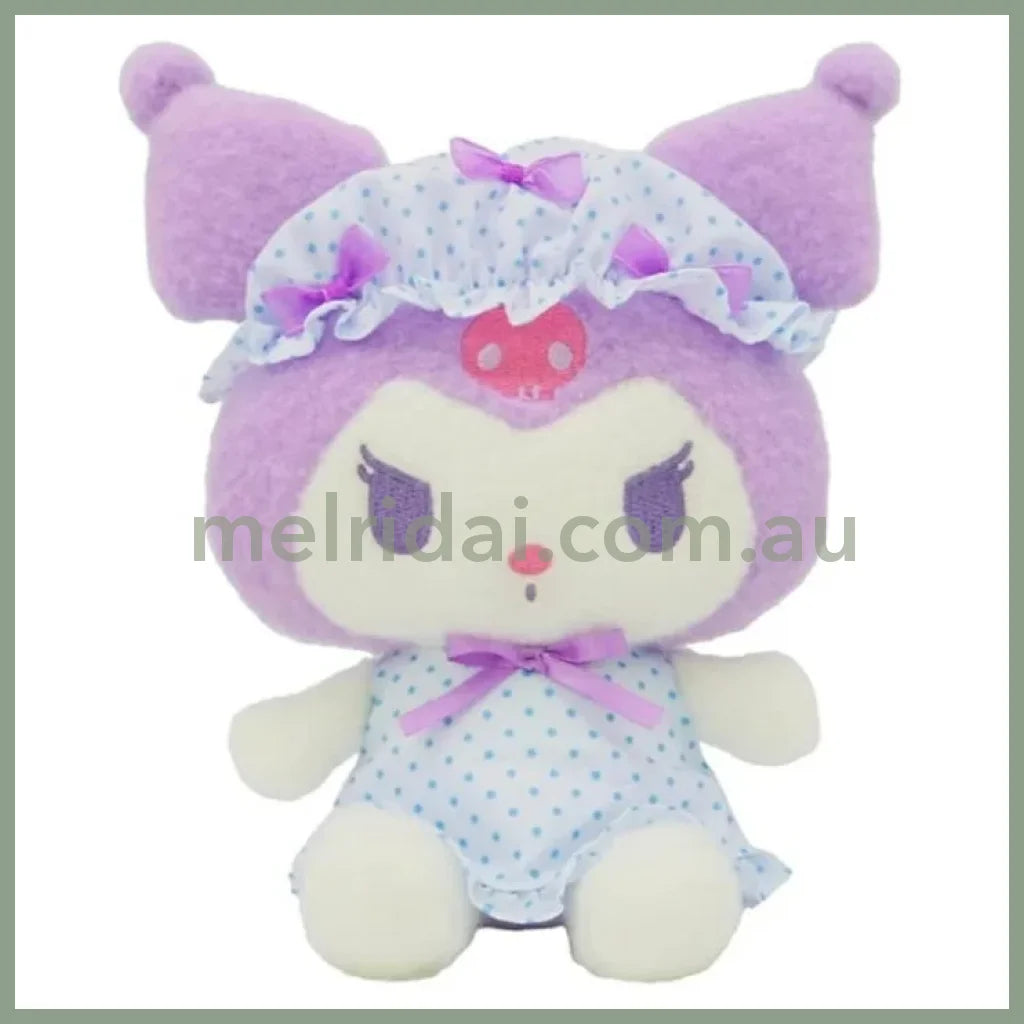 SANRIO | Kuromi Plush Toy Plush Doll S H25×W22×D15cm (Nightcap Ribbon)