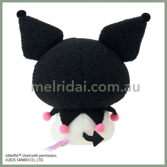 SANRIO | Kuromi Plush Toy Plush Doll W22 x H11 x D23 cm (Netflix My Melody & Kuromi)