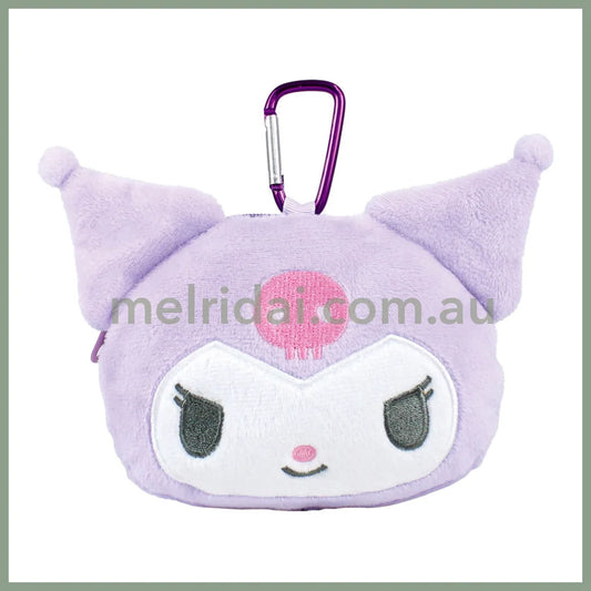 SANRIO | Kuromi Plush Zipper Mascot Mini Pouch with Carabiner 200×110×50mm