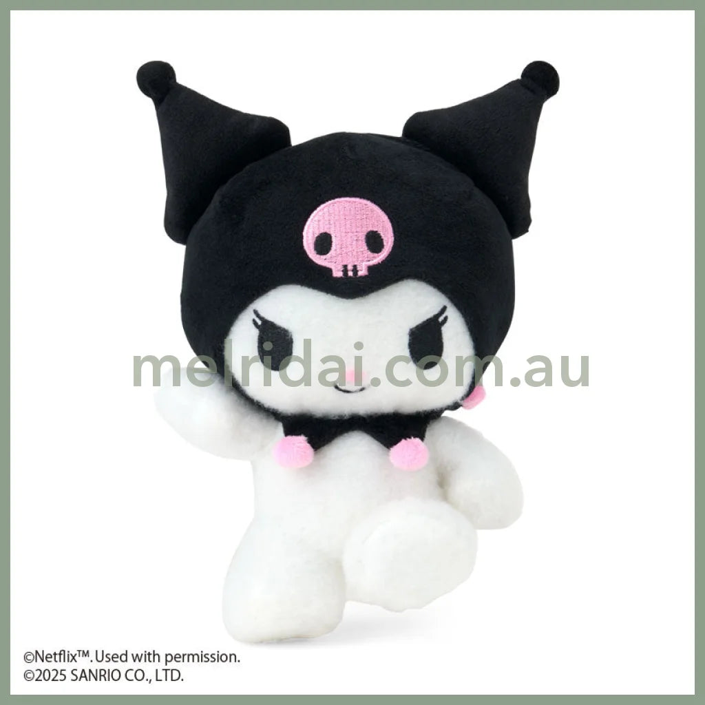 SANRIO | Kuromi Posable Plush Toy Plush Doll W16 x H20 x D8.5 cm (Netflix My Melody & Kuromi)