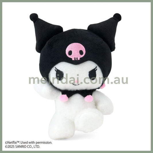 SANRIO | Kuromi Posable Plush Toy Plush Doll W16 x H20 x D8.5 cm (Netflix My Melody & Kuromi)