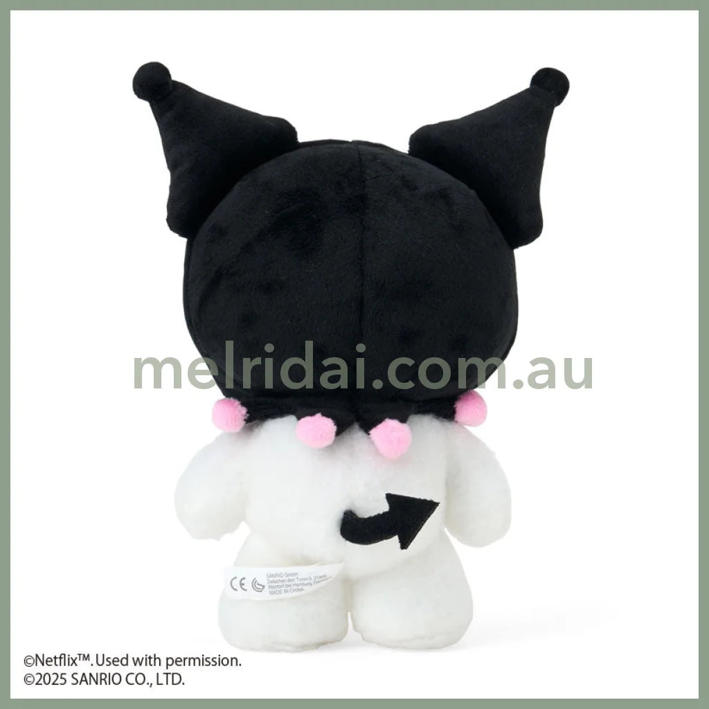 SANRIO | Kuromi Posable Plush Toy Plush Doll W16 x H20 x D8.5 cm (Netflix My Melody & Kuromi)