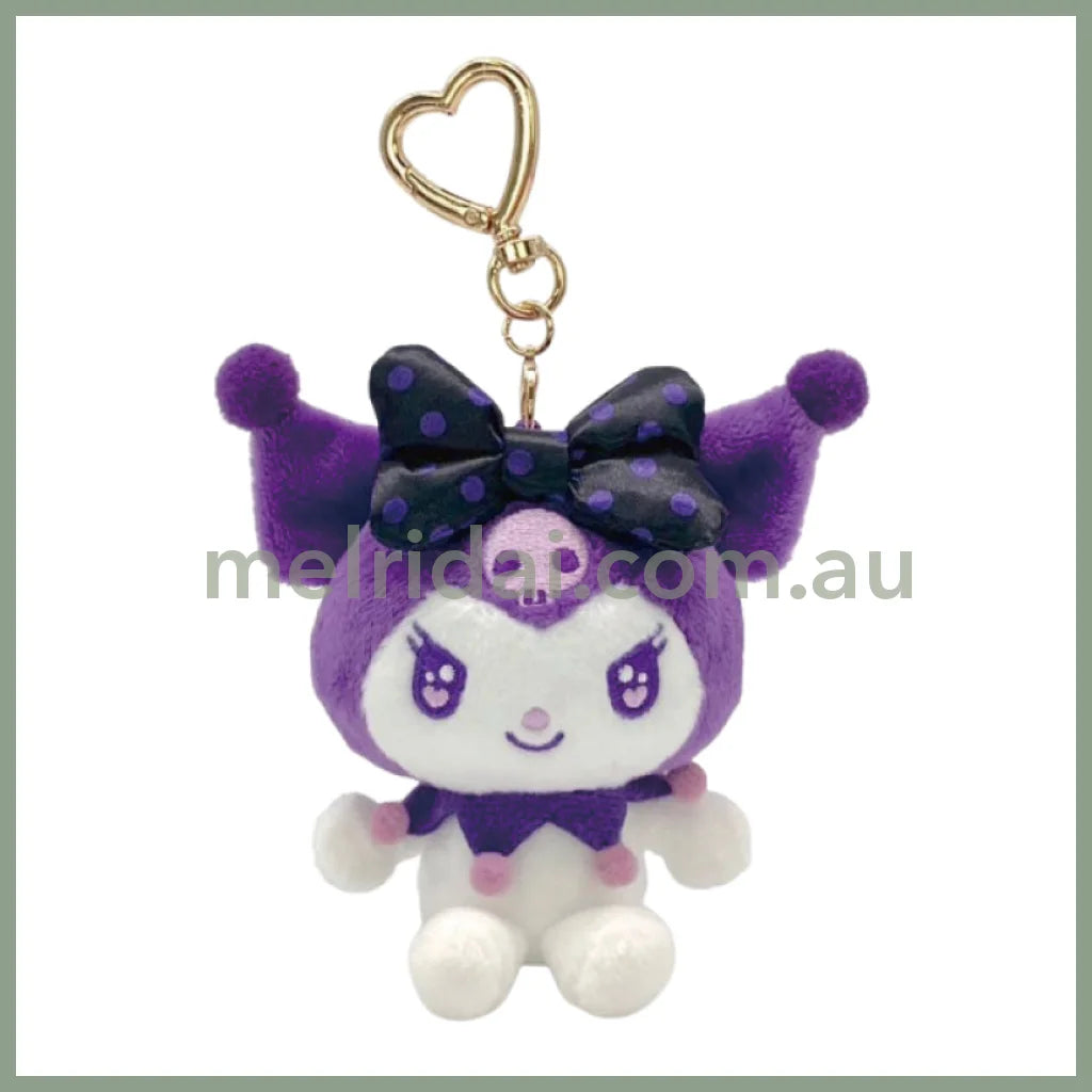 SANRIO | Kuromi Purple Mascot Holder Plush Keychain Bag Charm H10×W10×D4.5cm (Favorite Color)