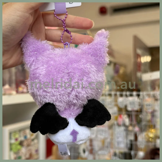 SANRIO | Kuromi - Purple Sitting Mascot Holder / Plush Keychain / Bag Charm H110 x W127 x D73mm (Angel and Devil Serie)