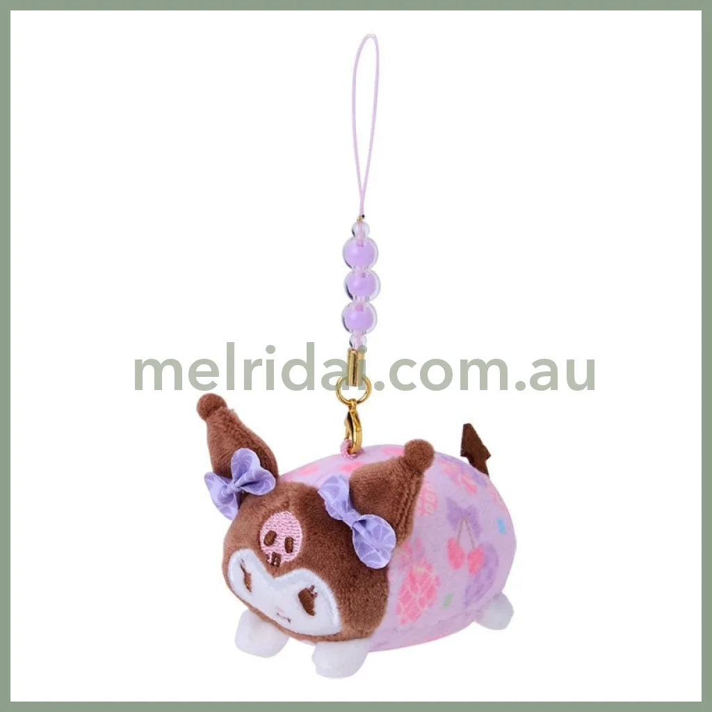 SANRIO | Kuromi Smartphone Strap Plush Mascot 7.5 x 5.3 x 4.7cm (Nagomi Pastel)