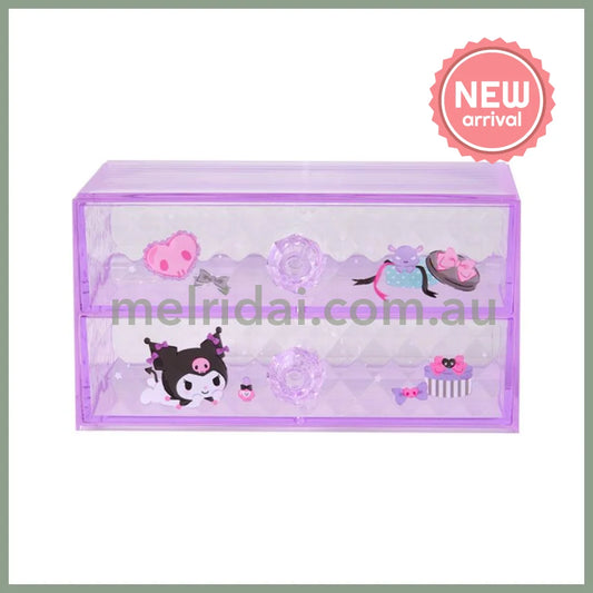 SANRIO | Kuromi Stacking Chest Drawer 163×93×90mm (Relaxing)
