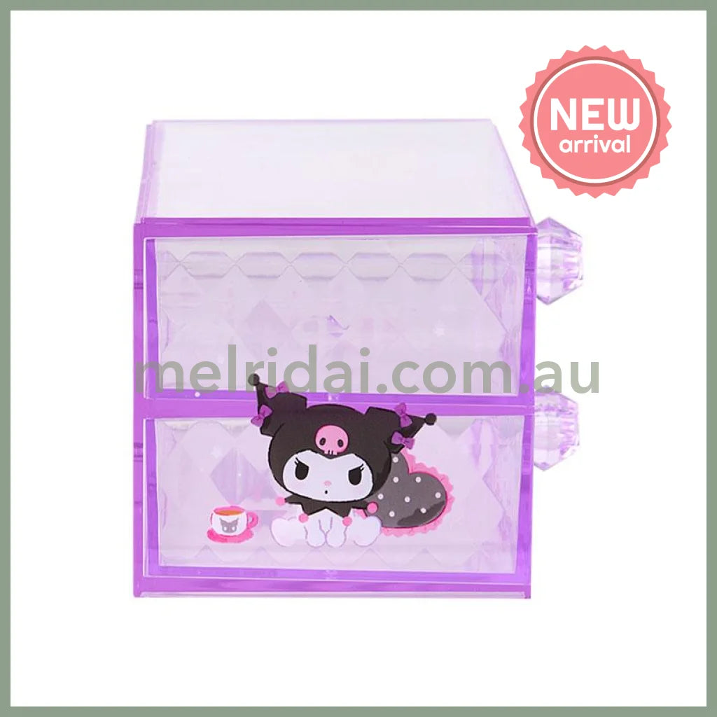 SANRIO | Kuromi Stacking Chest Drawer 163×93×90mm (Relaxing)