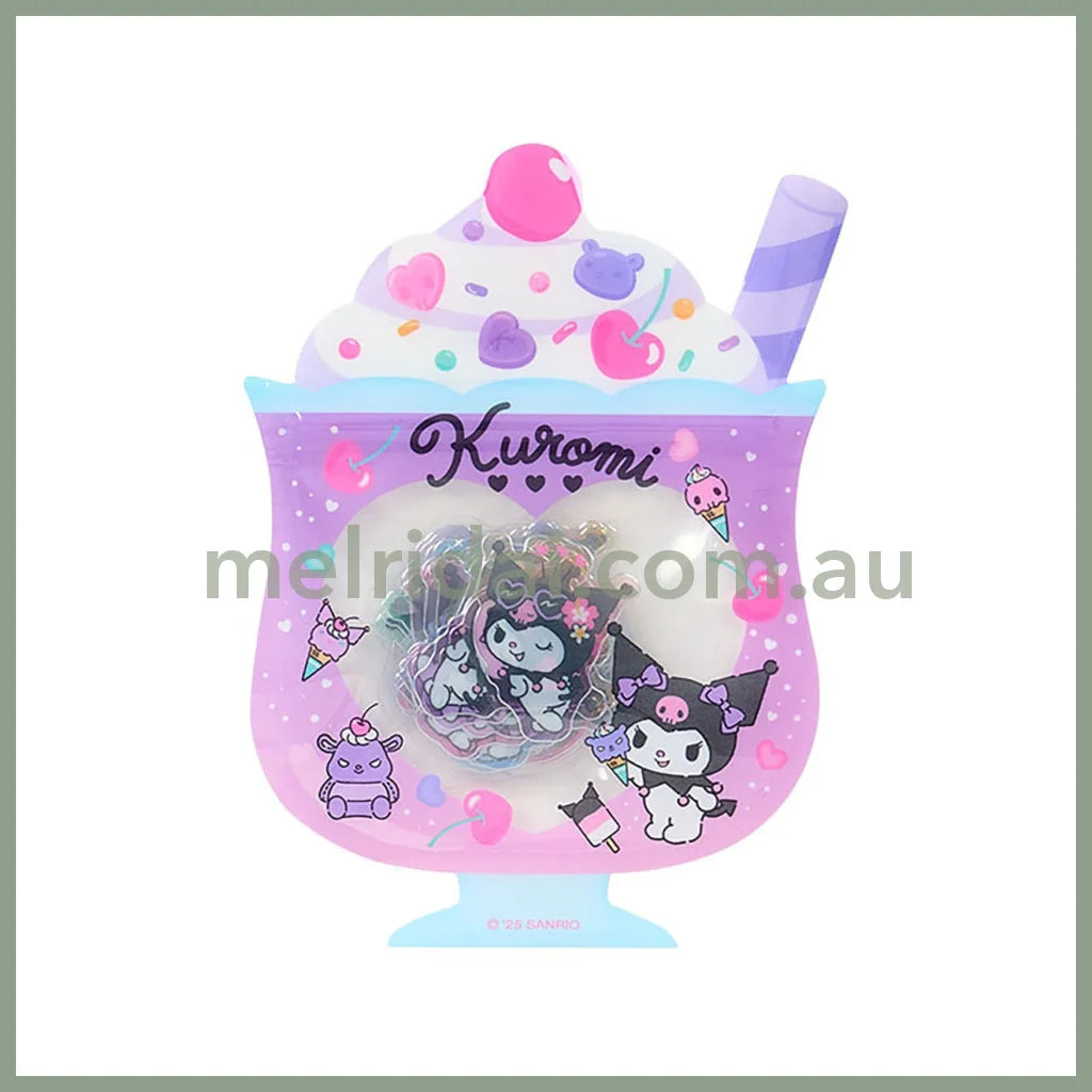 SANRIO | Kuromi Summer Stickers with Zipper Case 12.4 x 8.9 x 1cm (Cream Soda)