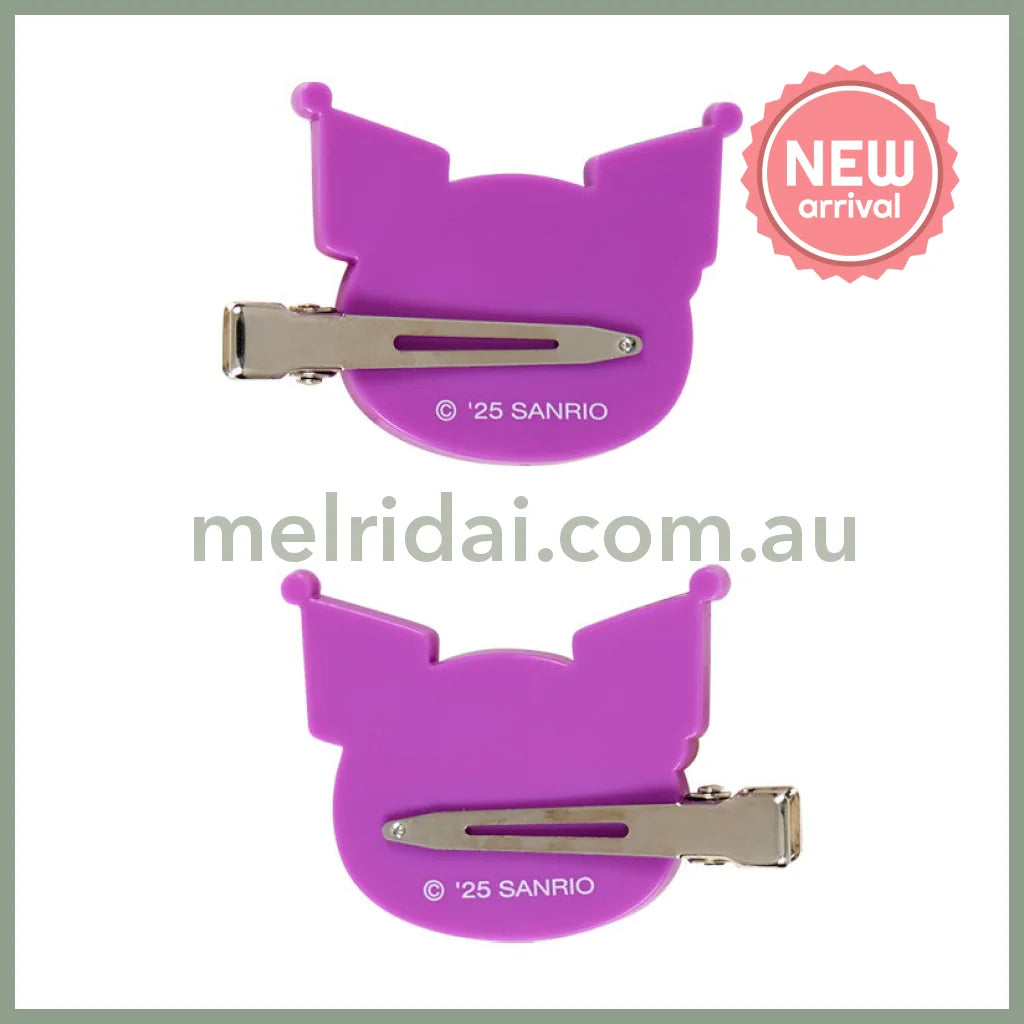 SANRIO | Kuromi Tanned Bangs Clip Hair Clip Set of 2 15×10.5×3.5cm (Endless Summer Vacation / Coconut Vacation