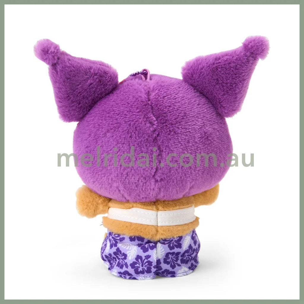 SANRIO | Kuromi Tanned Mascot Holder Plush Keychain Bag Charm 14×7×17cm (Endless Summer Vacation / Coconut Vacation