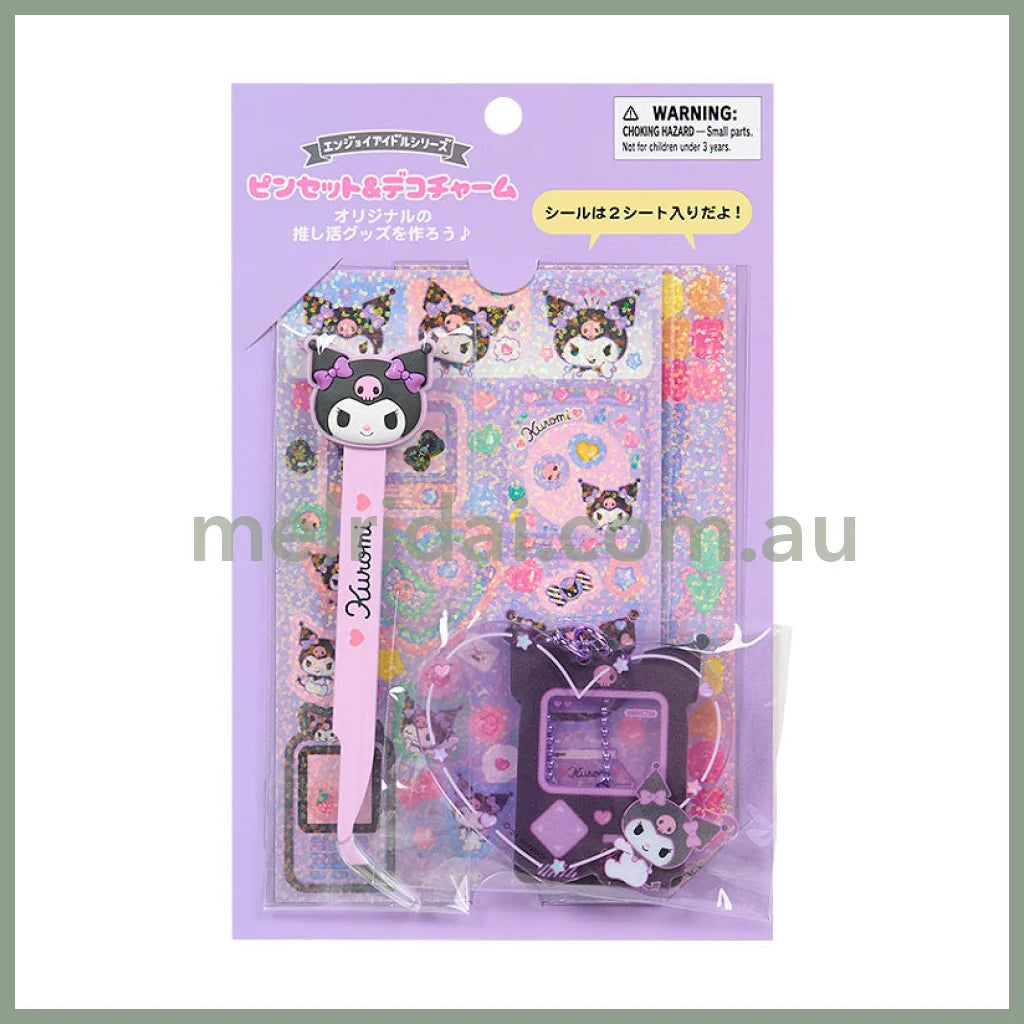 Sanrio | Kuromi Tweezers & Deco Charm 2×0.4×10Cm(Enjoy Idol)