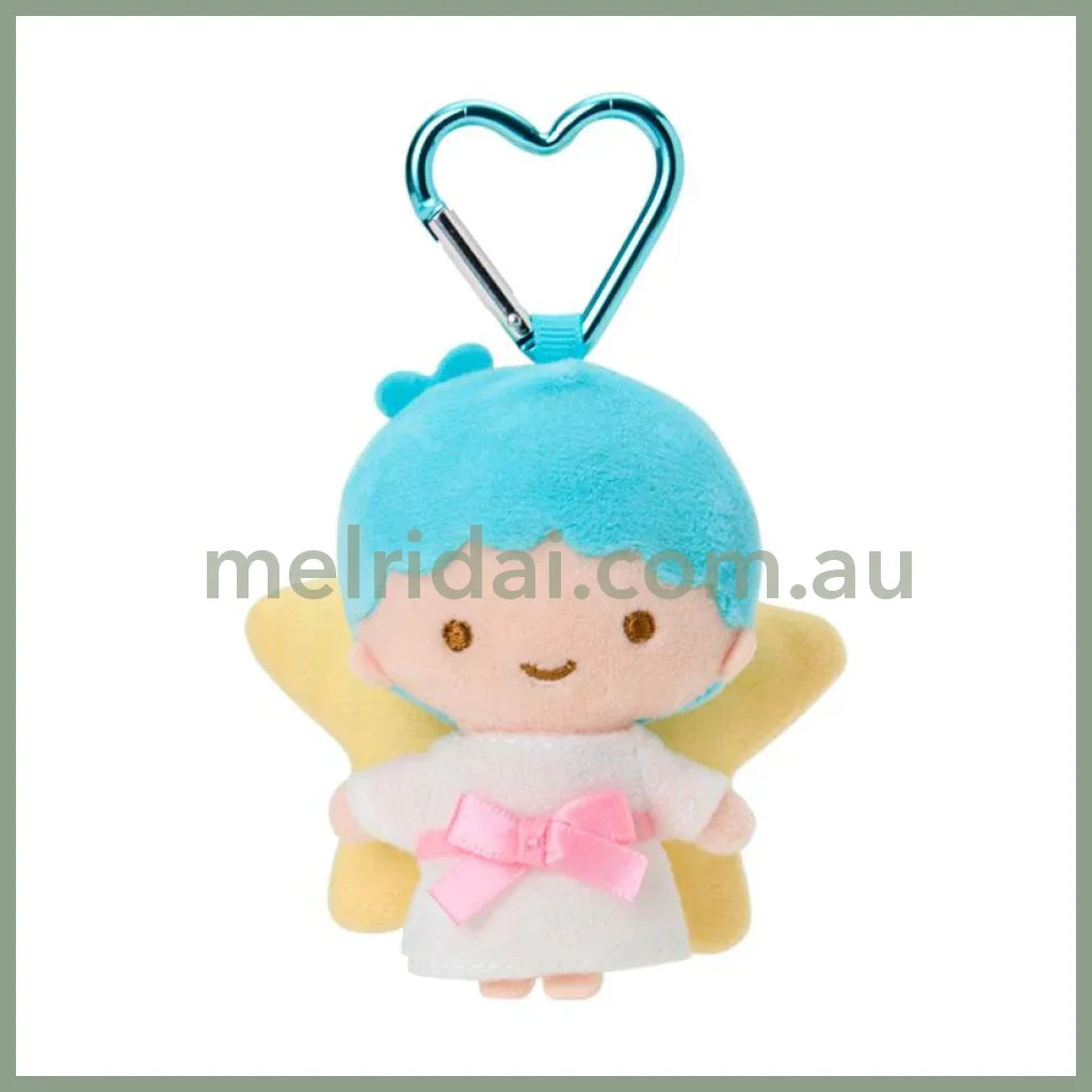SANRIO | Little Twin Stars - Kiki Plush Mini Mascot Holder with Heart Carabiner Bag Charm 6×4×10cm