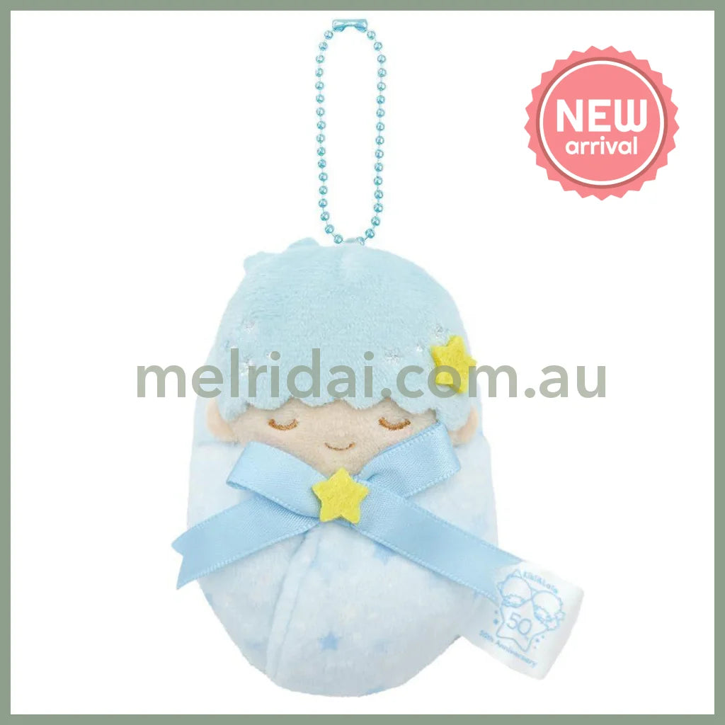 SANRIO | Little Twin Stars Kiki Swaddle Plush Keychain Bag Charm 63 x 95 x 45 mm (50th Anniversary)