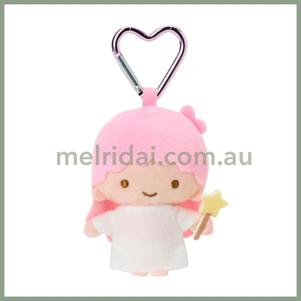 SANRIO | Little Twin Stars - Lala Plush Mini Mascot Holder with Heart Carabiner Bag Charm 6×4×10cm