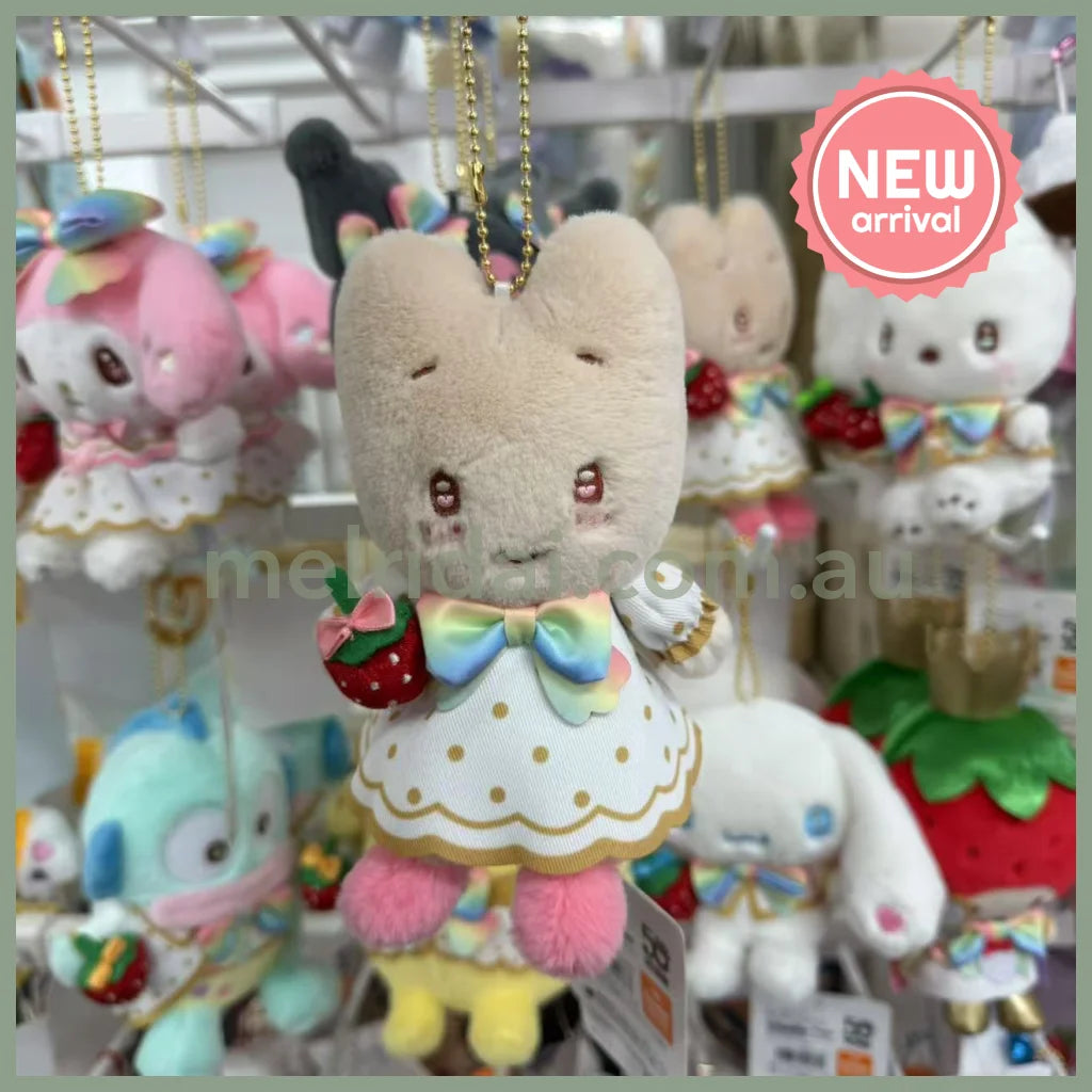 SANRIO | Marron Cream Mascot Holder Plush Keychain Bag Charm 11×15.5×7.5cm (50th Anniversary Strawberry/Ichigo